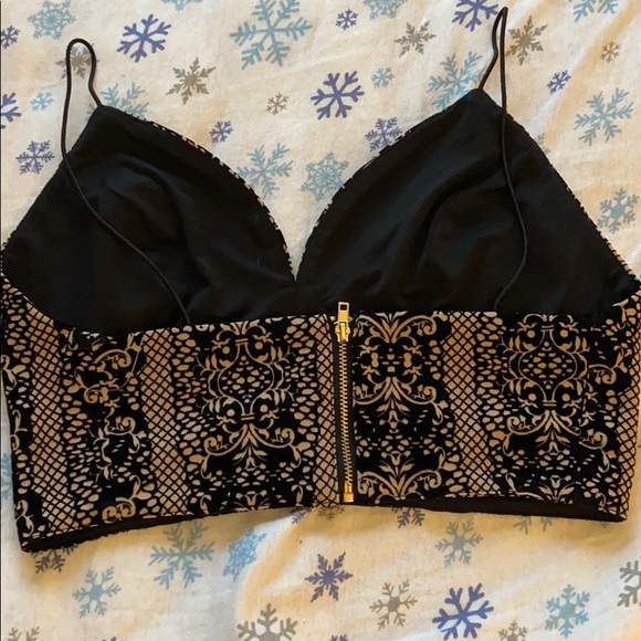 Romeo and Juliet Velvet Crop Top - Picture 2 of 4